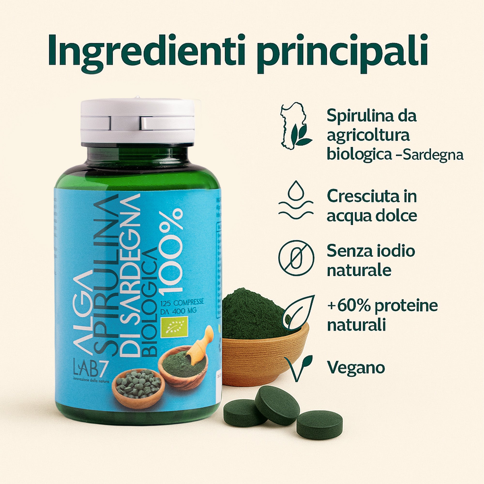 Confezione Spirulina Labsette 100% Naturale